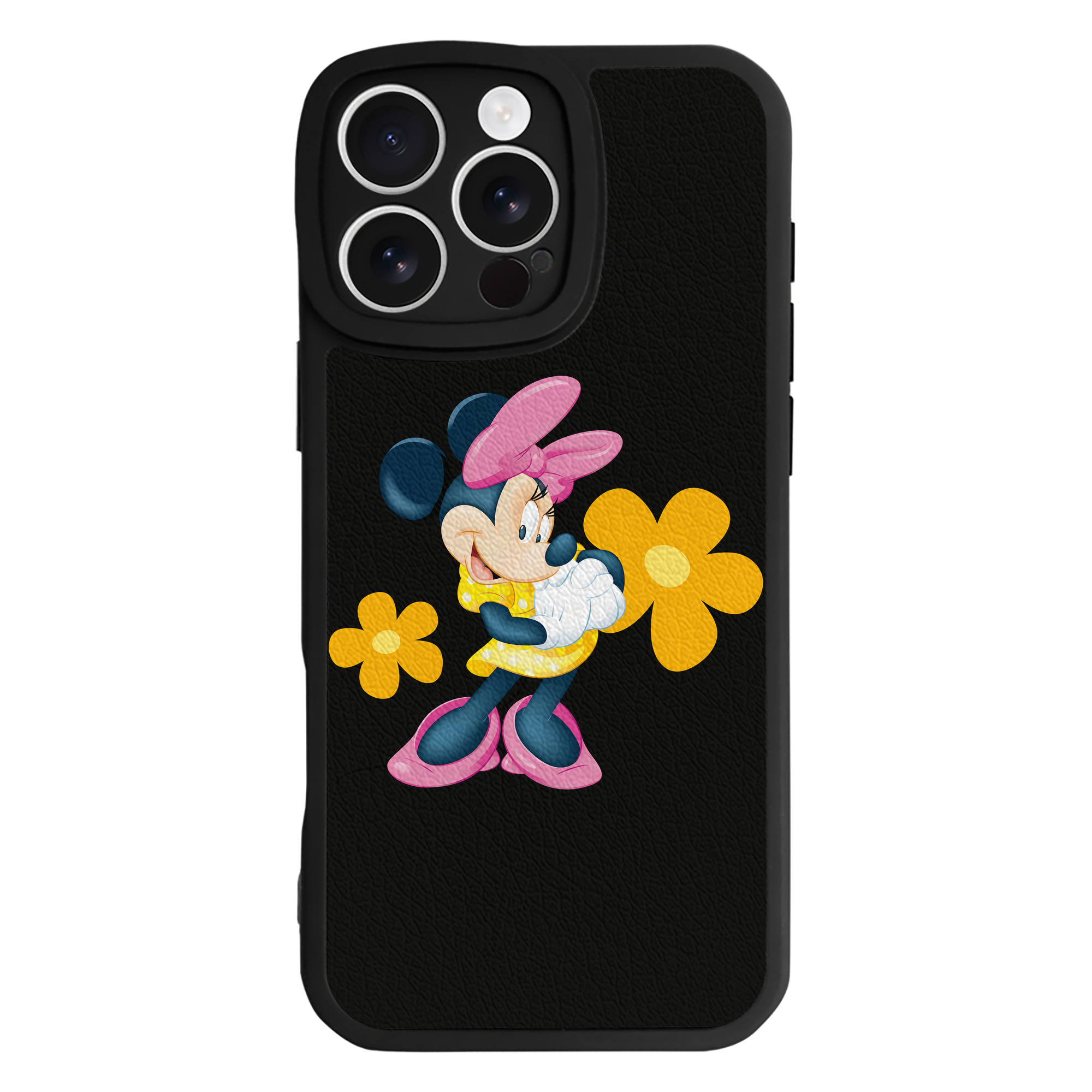 （画像用） ミッキーマウス Mickey Mouse 【iPhone 16シリーズ対応】シリコンスマホケース（レザー調） 材質：シリコン
